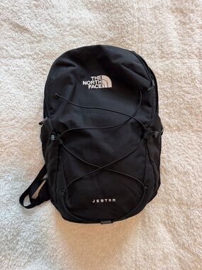 The North Face Black Jester Backpack with Front Bungee